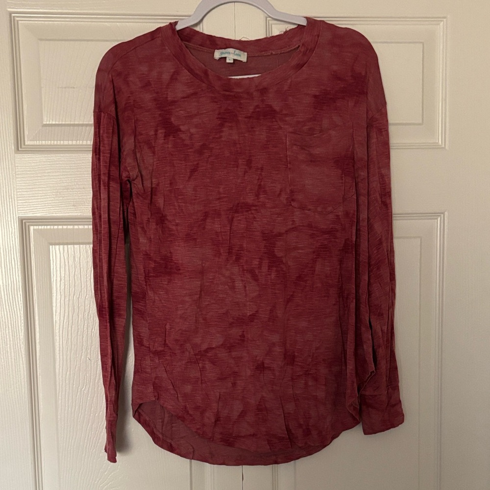 Grace & Lace Maroon Long Sleeve Top